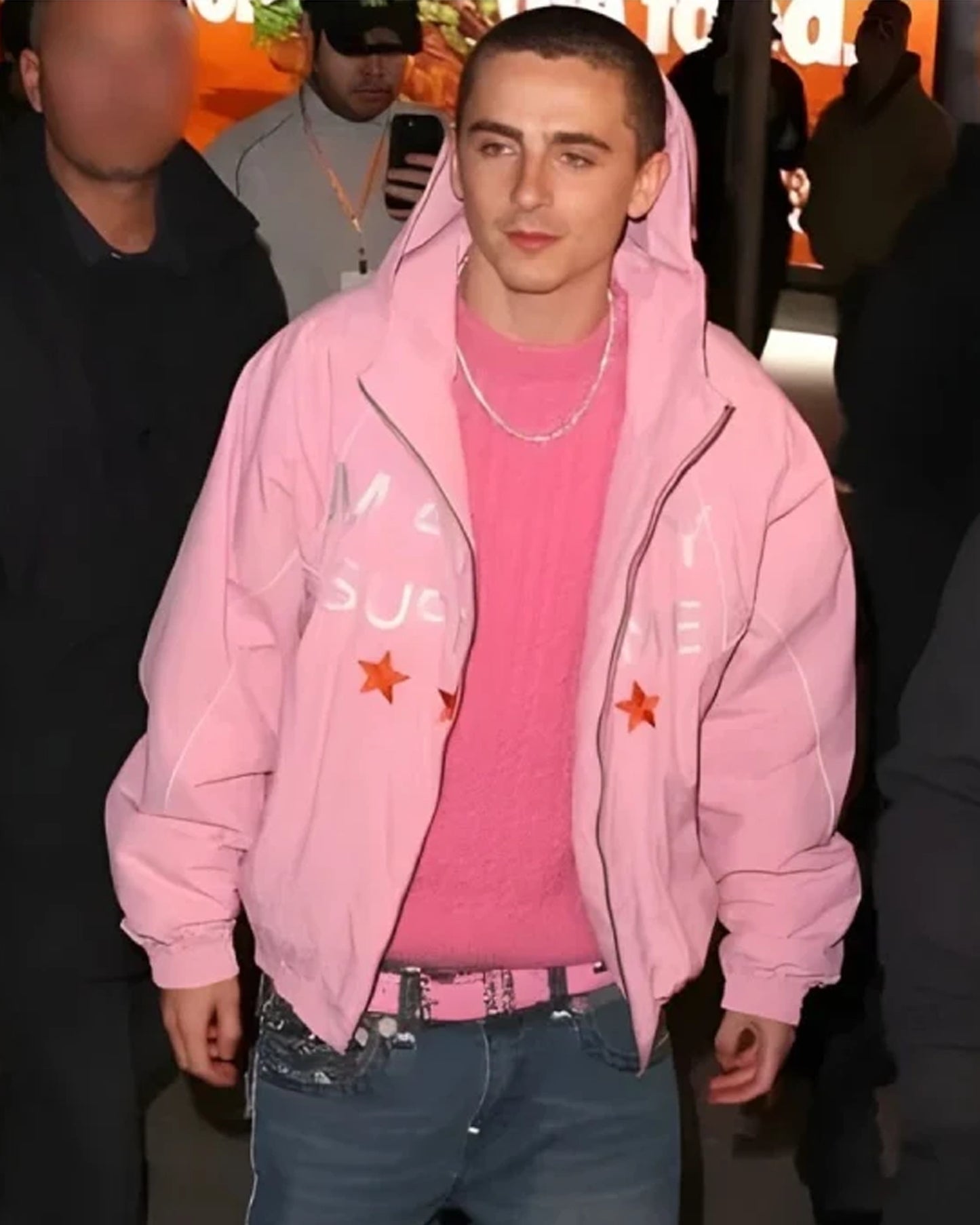 Timothee-Chalamet-Marty-Supreme-Jacket-Pink