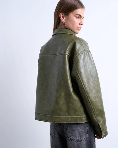 Topshop-faux-leather-zip-up-jacket-with-patch-pockets-in-washed-green