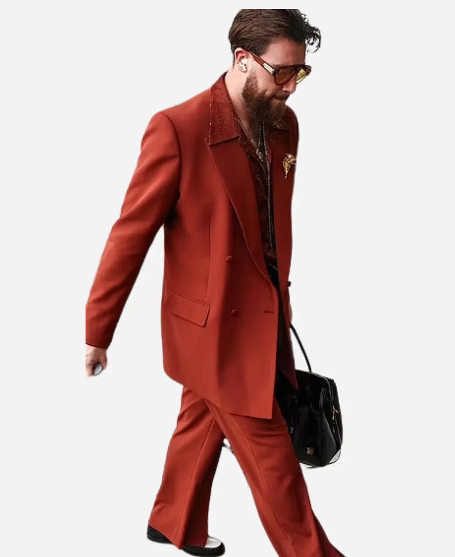 Travis-Kelce-NFL-Super-Bowl-LIX-Chiefs-VS-Eagles-Red-Suit