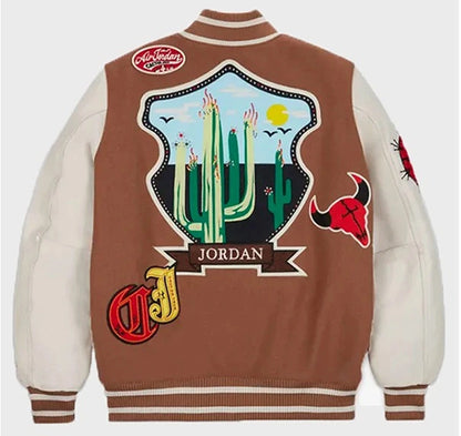 Travis-Scott-x-Jordan-Brown-Varsity-Jacket-For-Men-Women