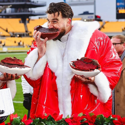 Travis Kelce Christmas Coat For Sale