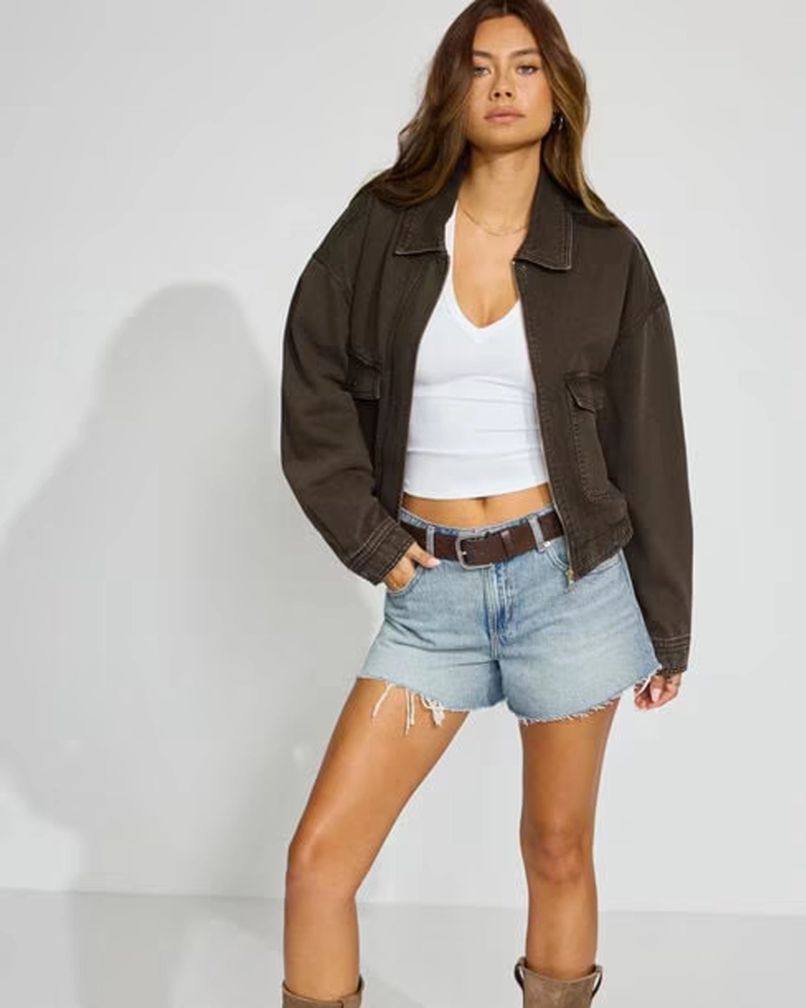 Twill-Brown-Bomber-Jacket-Garage