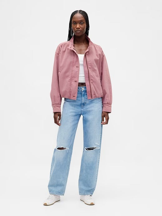 Twill Bubble Jacket Pink