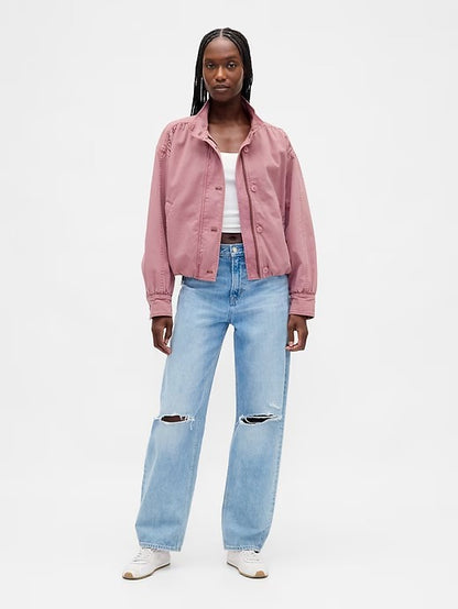 Twill Bubble Jacket Pink