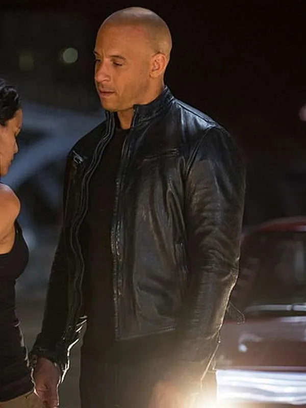 Vin Diesel Fast and Furious Black Leather Jacket