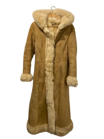Vintage 70s Penny Lane Shearling Leather Coat