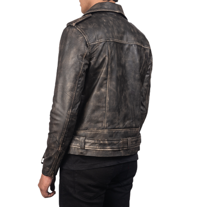 Vintage Distressed Brown Sheephide Leather Jacket Buy