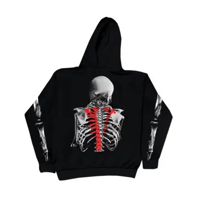 Vlone-x-Never-Broke-Again-Bones-Hoodie-Black