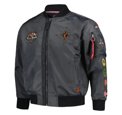 WNBA All-Star Game Applique Flight Unisex FISLL Charcoal Jacket