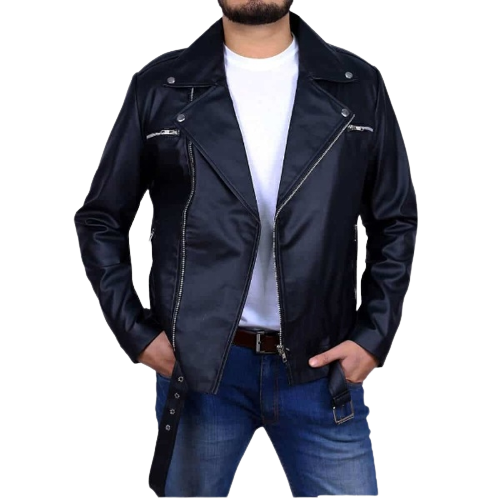 Halloween Jacket - Walking Dead Negan Black Leather Jacket