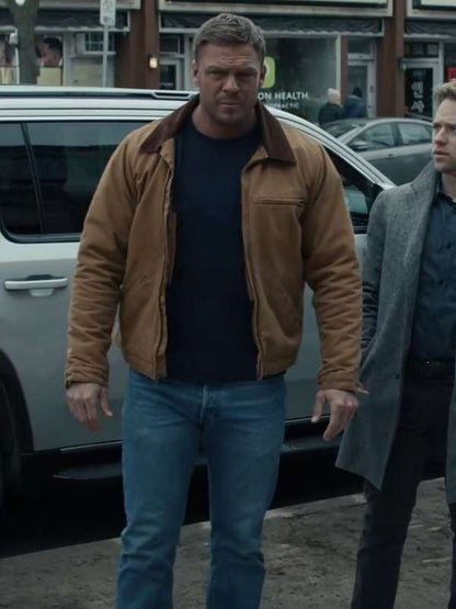 Reacher Alan Ritchson Cotton Jacket, Brown