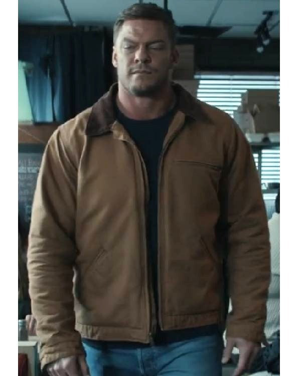 Reacher Alan Ritchson Cotton Jacket, Brown