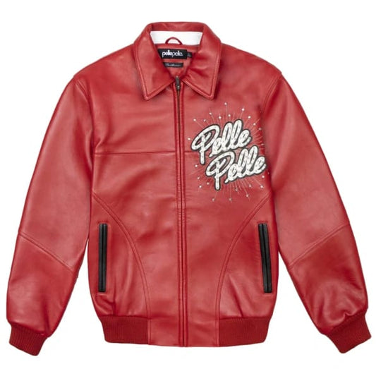 Pelle Pelle World Famous Soda Club Red Leather Jacket