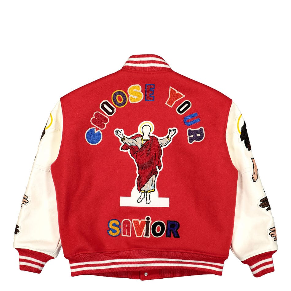 Choose Your Savior Varsity Jacket Red