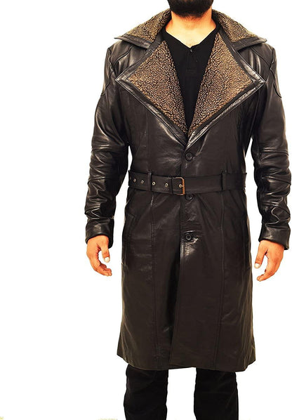 Blade Runner 2049 Shearling Leather Trench Coat