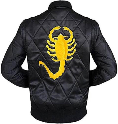 Ryan Gosling Black Satin Drive Scorpion Jacket