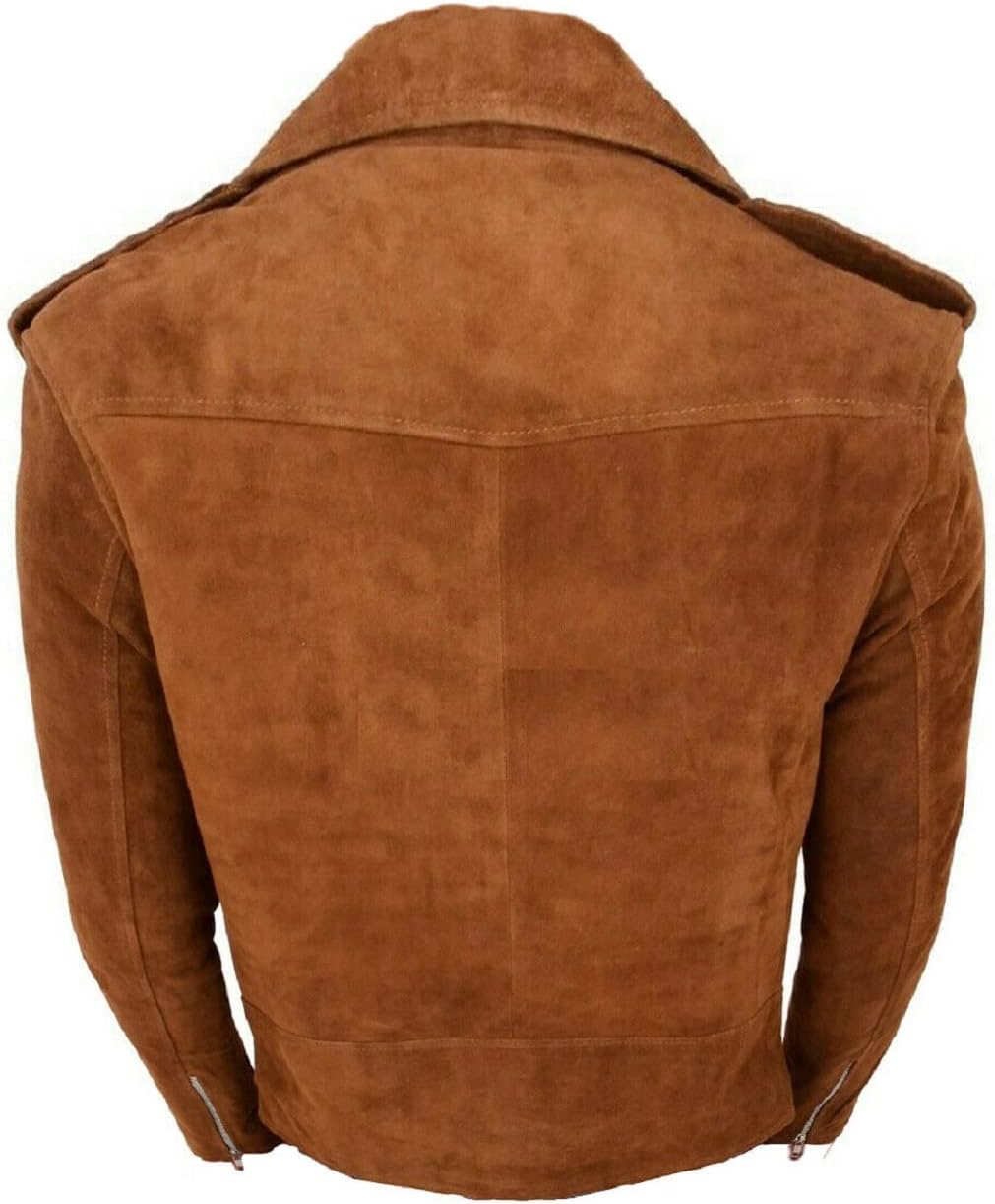 Nick Jones Suede Brown Leather Jacket