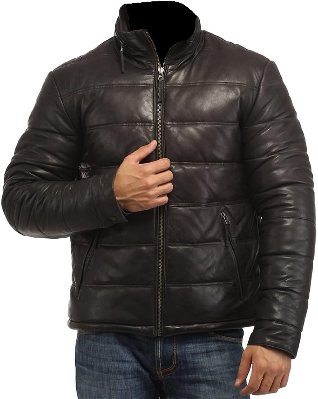 Black Puffer Quilted Jacket 