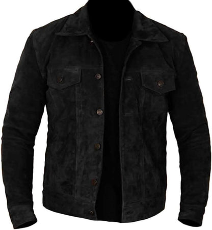 Men's Fashion Moto Stylish Suede Leather Jacket