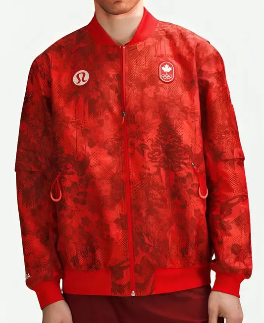 Team Canada Olympic 2024 Red Halloween Jacket