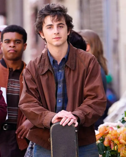 timothee chalamet leather jacket