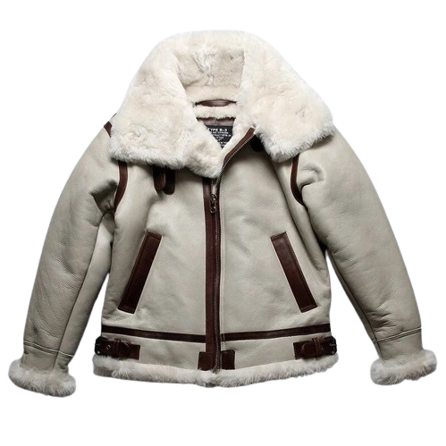 Winter B3 White Shearling Thickened Warmth Jacket