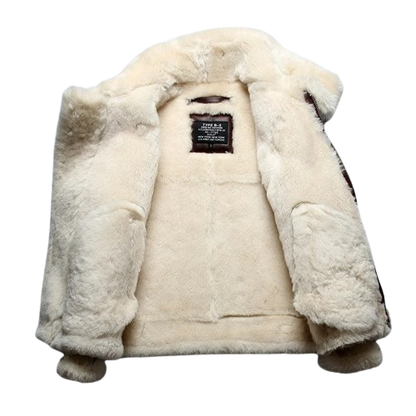 Winter B3 White Shearling Thickened Warmth Jacket