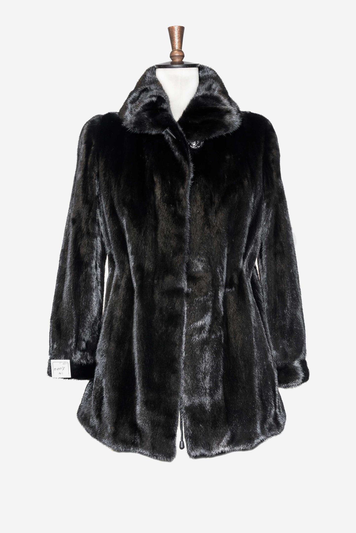 Women Black Mink Fur Coat