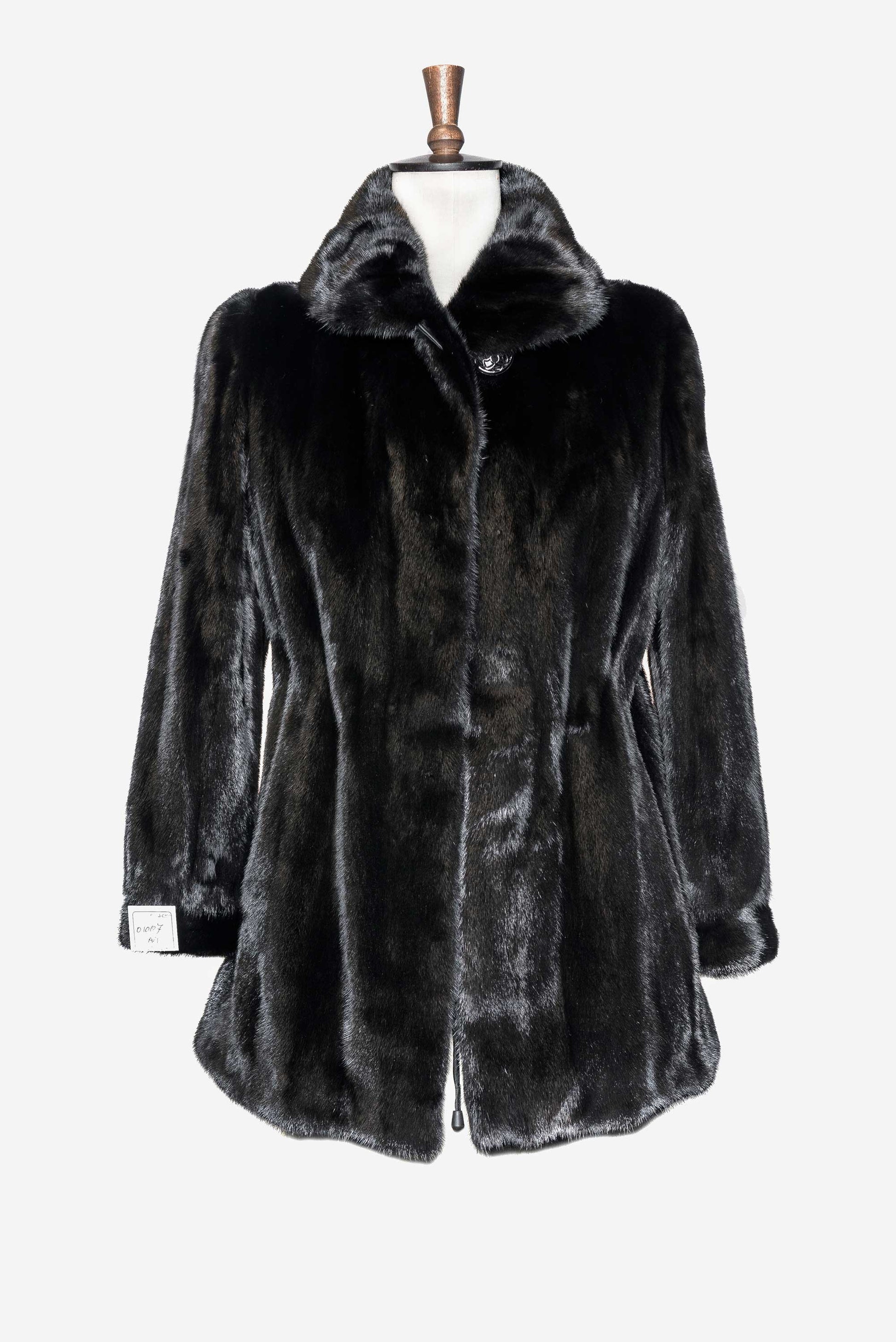 Women Black Mink Fur Coat