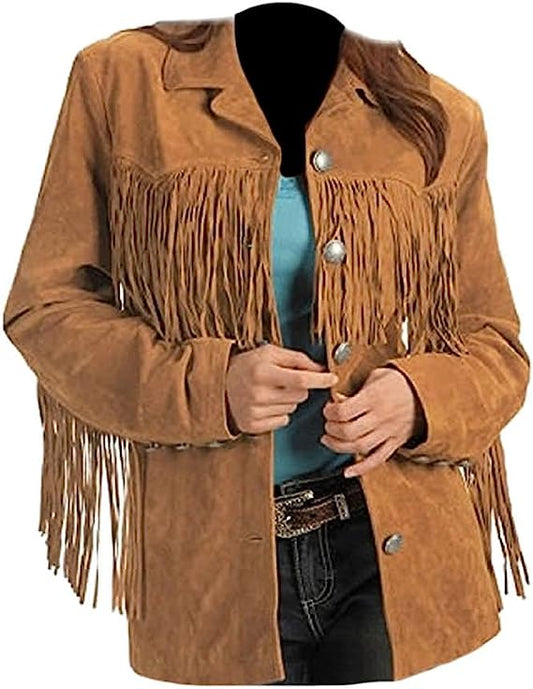 Halloween Jacket - Cowboy Western Firnge Leather Jacket