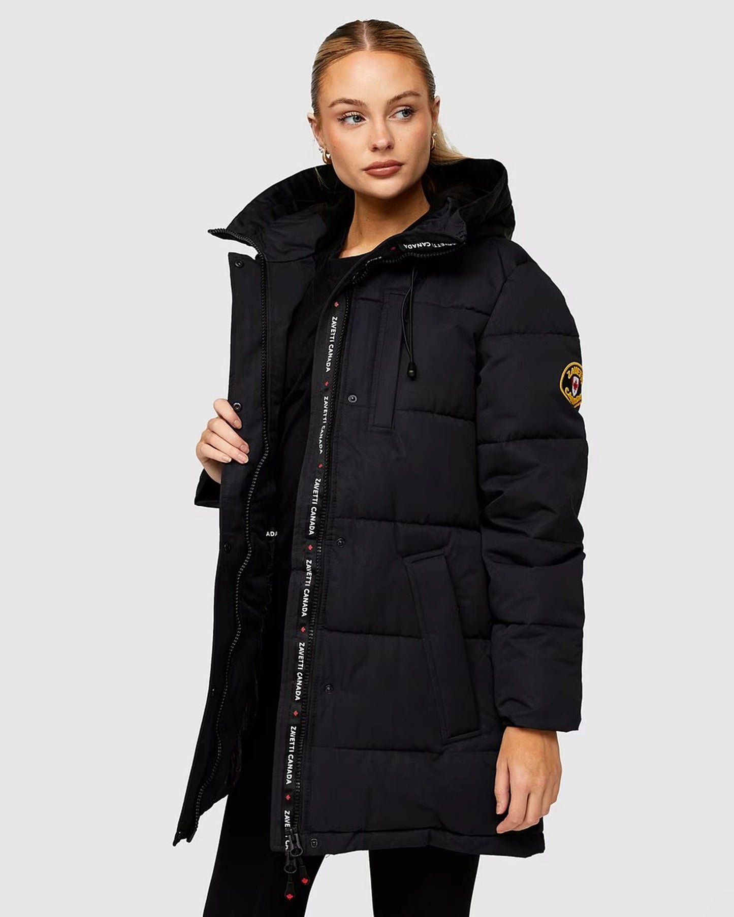 Zavetti-Canada-Womens-Goshawa-Black-Puffer-Parka-Jacket