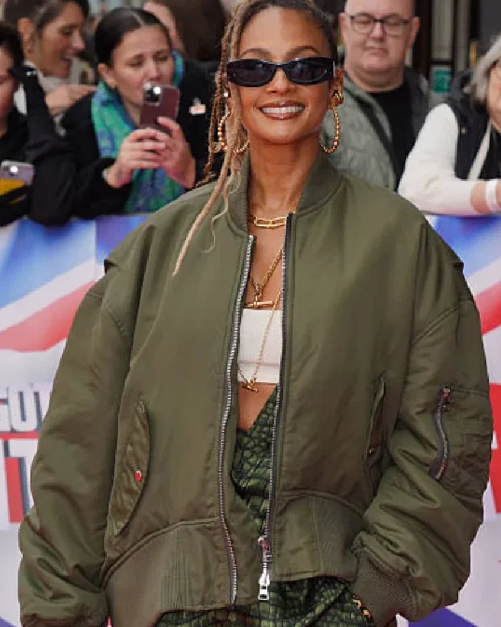 alesha-dixon-britains-got-talent-2025-Green-bomber-jacket