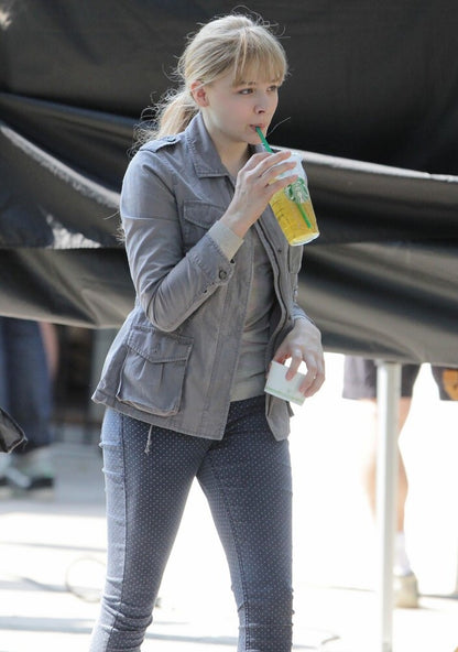 Kick-Ass 2 Chloë Grace Moretz Grey Jacket