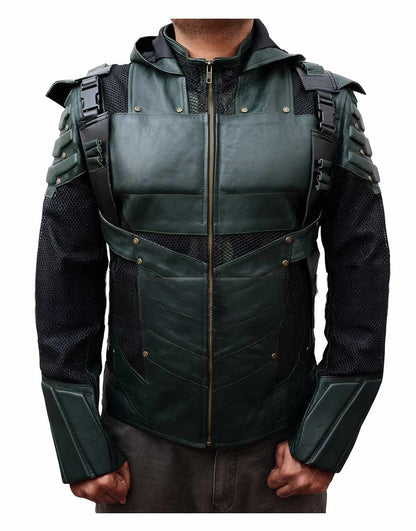 Halloween Jacket - Black Stephen Amell Season 5 Jacket