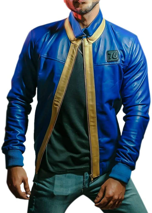 Vault Fallout 76 Leather Jacket Men