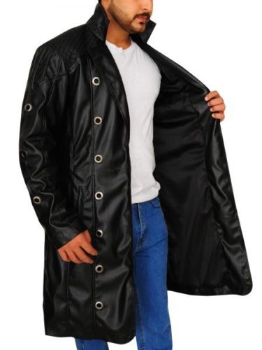 Halloween Jacket - Pitch Leather Movie Jacket Men Black