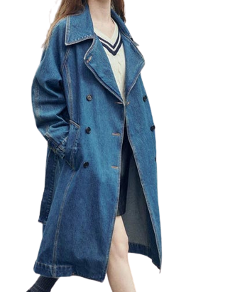 Denim Trench Coat Women - Zing Apparel