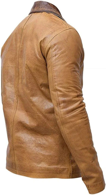 Arthur Morgan Leather Blazer Men, Brown