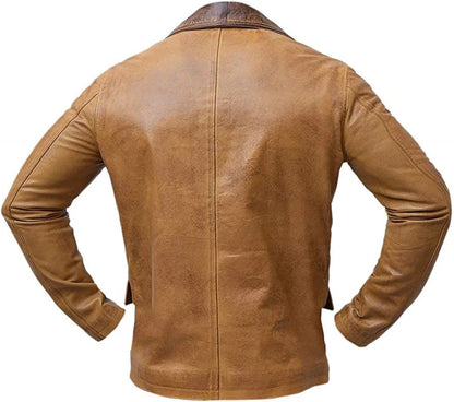 Arthur Morgan Leather Blazer Men, Brown