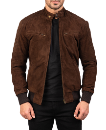 Sven Mocha Suede Jacket Men, Brown