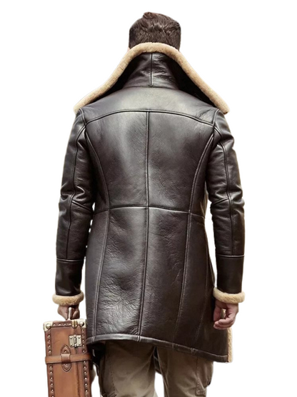 Trench Men Shearling Jacket, Brown