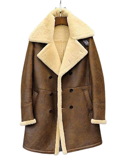 Real Sheepskin Men Shearling Jacket, Brown