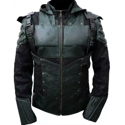 Halloween Jacket - Black Stephen Amell Season 5 Jacket