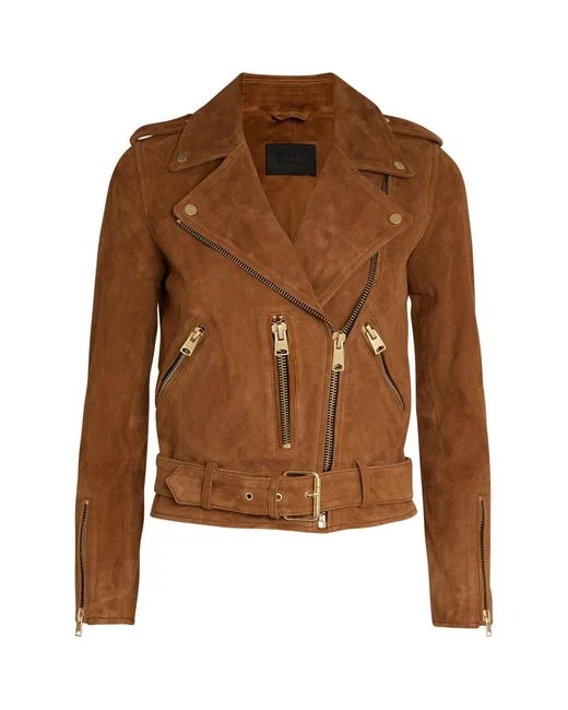 AllSaints Suede Jacket Women, Brown