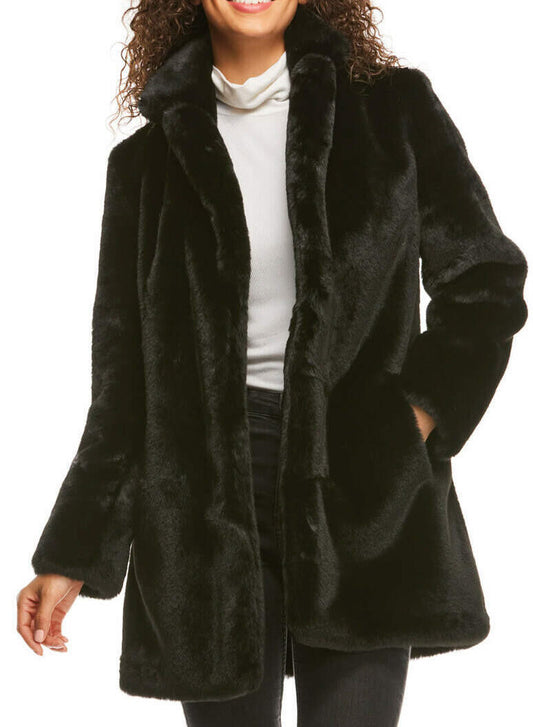 Donna Black Mink Fur Cozy Jacket