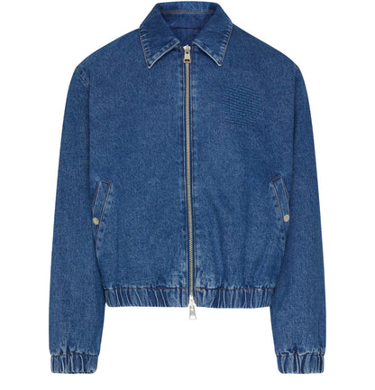 Blue Denim Polar Jacket For Men