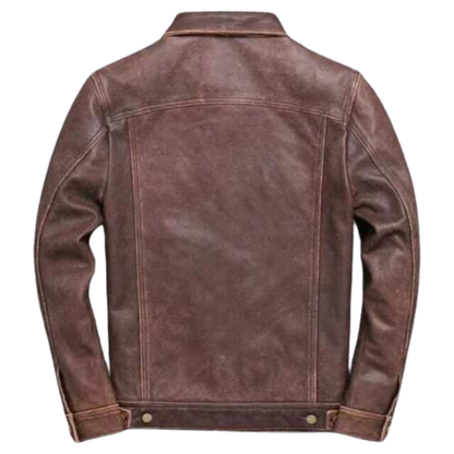 Stylish Slim Biker Jacket Men, Brown