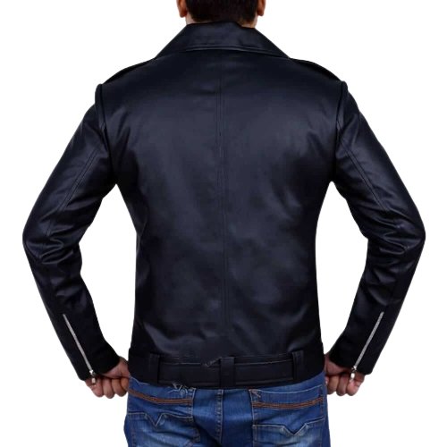 Halloween Jacket - Walking Dead Negan Black Leather Jacket - Zing Apparel 