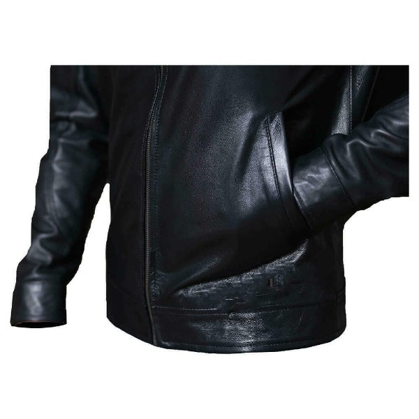 Reggie Mantle Riverdale Leather Motorcycle Jacket, Outside Pocket