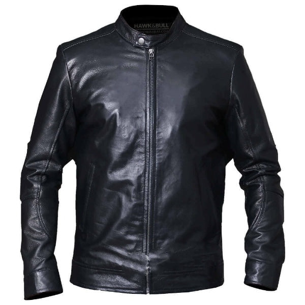 Reggie Mantle Riverdale Leather Motorcycle Jacket, Front